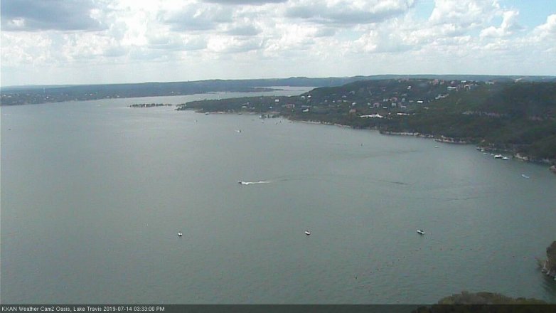 Lake Travis webcam, July 14, 2019 2:35 PM CT