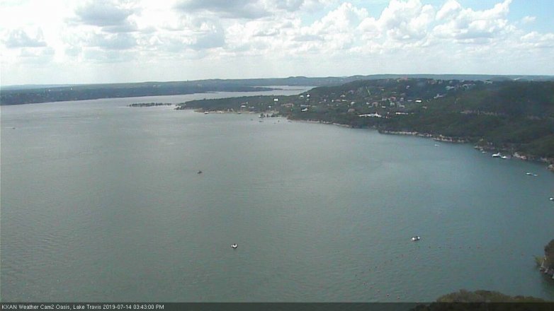 Lake Travis webcam, July 14, 2019 2:45 PM CT