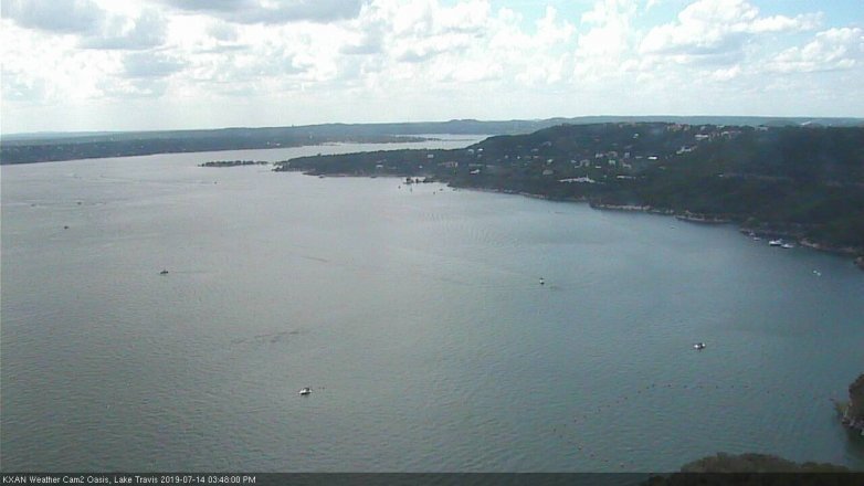 Lake Travis webcam, July 14, 2019 2:50 PM CT