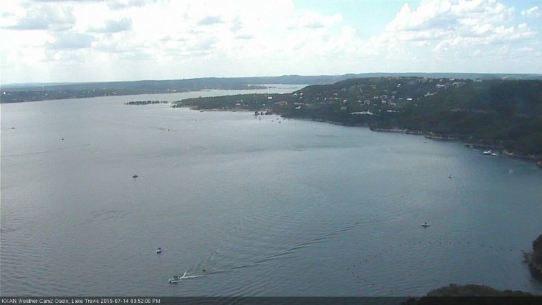 Lake Travis webcam, July 14, 2019 2:55 PM CT