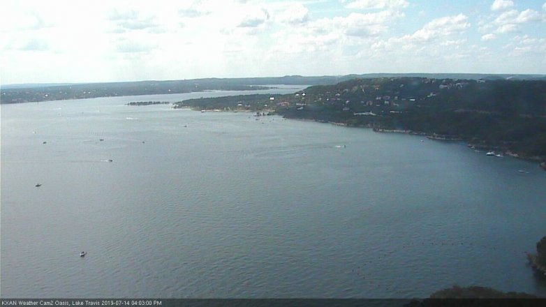 Lake Travis webcam, July 14, 2019 3:05 PM CT