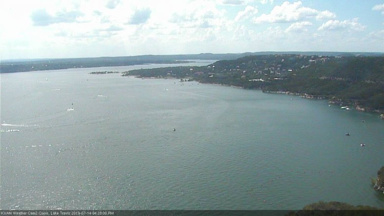 Lake Travis webcam, July 14, 2019 3:30 PM CT