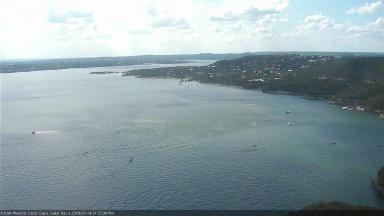 Lake Travis webcam, July 14, 2019 3:40 PM CT