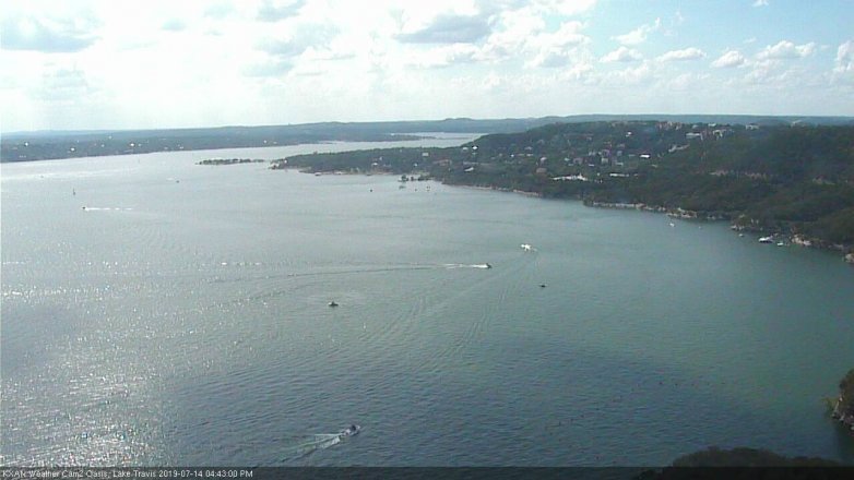 Lake Travis webcam, July 14, 2019 3:45 PM CT