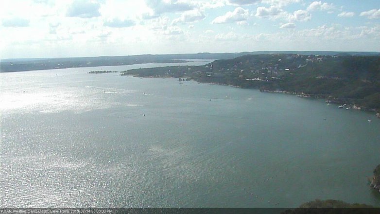 Lake Travis webcam, July 14, 2019 4:05 PM CT
