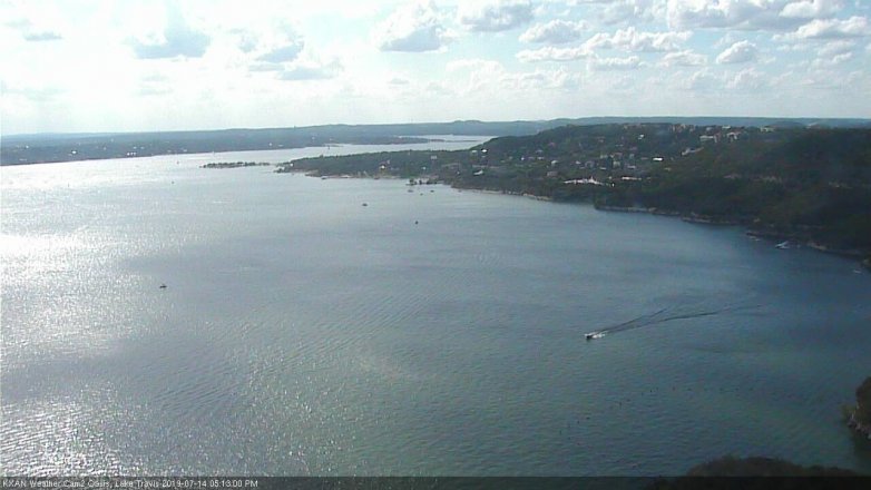 Lake Travis webcam, July 14, 2019 4:15 PM CT