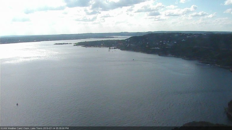 Lake Travis webcam, July 14, 2019 4:40 PM CT