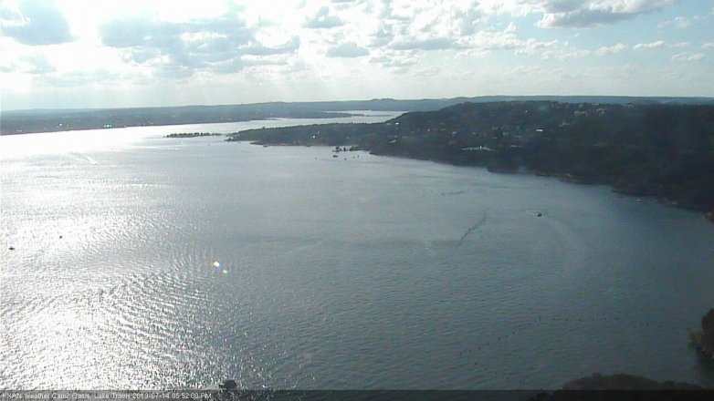 Lake Travis webcam, July 14, 2019 4:55 PM CT