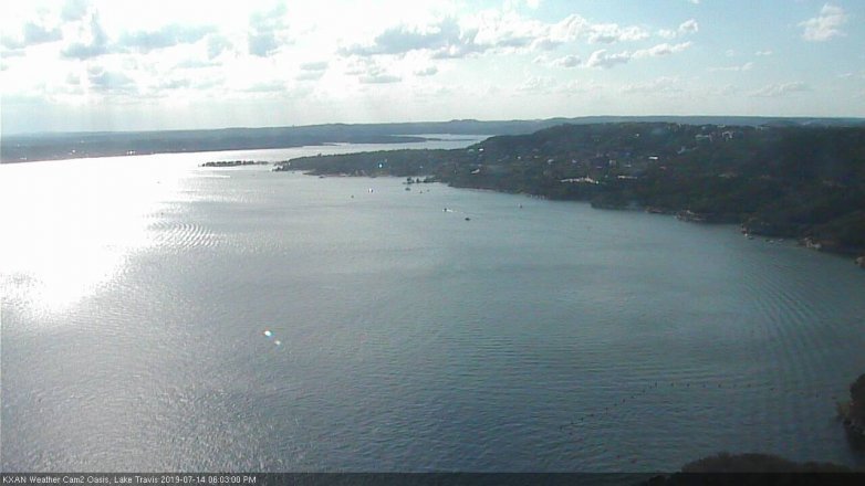 Lake Travis webcam, July 14, 2019 5:05 PM CT