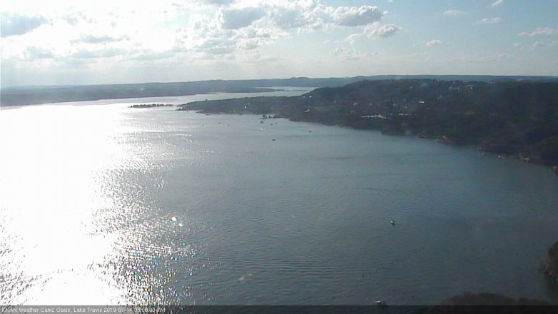 Lake Travis webcam, July 14, 2019 5:10 PM CT