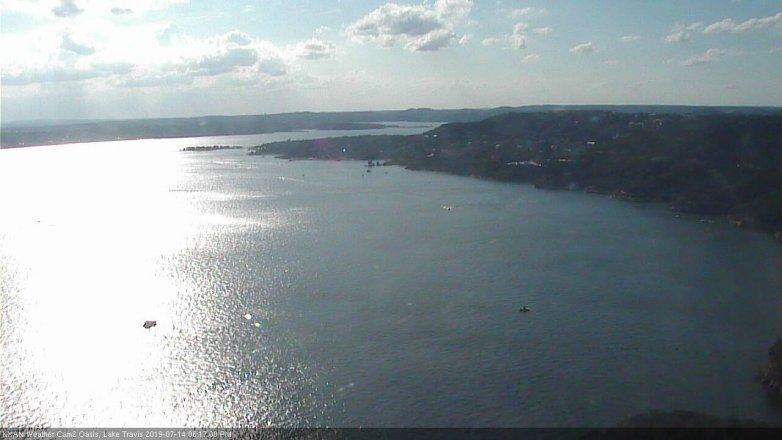 Lake Travis webcam, July 14, 2019 5:20 PM CT