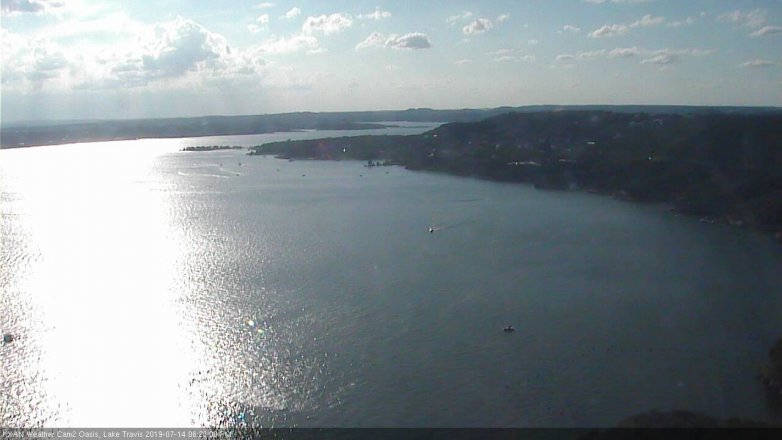 Lake Travis webcam, July 14, 2019 5:25 PM CT
