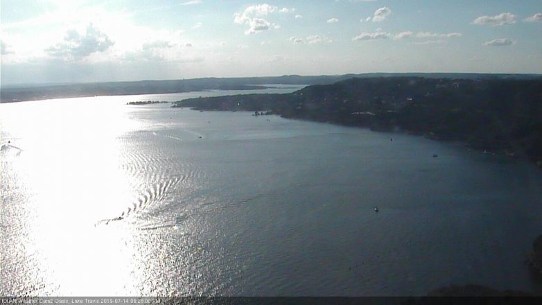 Lake Travis webcam, July 14, 2019 5:30 PM CT