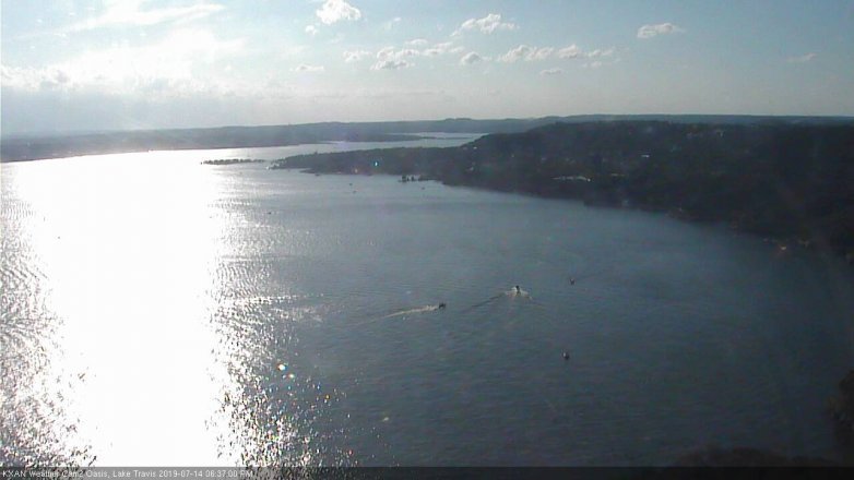 Lake Travis webcam, July 14, 2019 5:40 PM CT