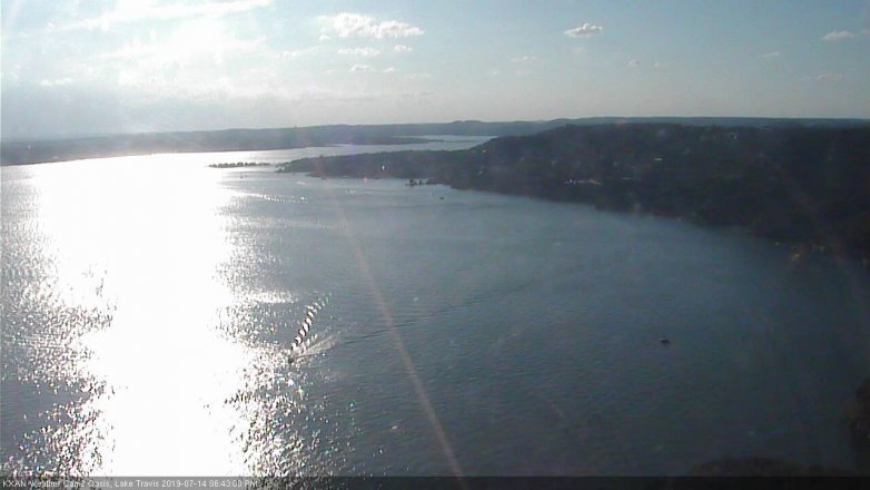 Lake Travis webcam, July 14, 2019 5:45 PM CT