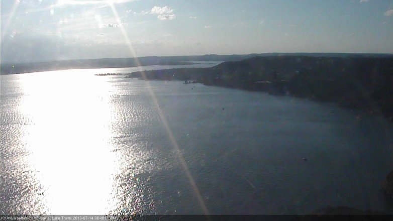 Lake Travis webcam, July 14, 2019 5:50 PM CT