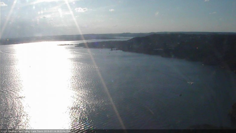 Lake Travis webcam, July 14, 2019 5:55 PM CT