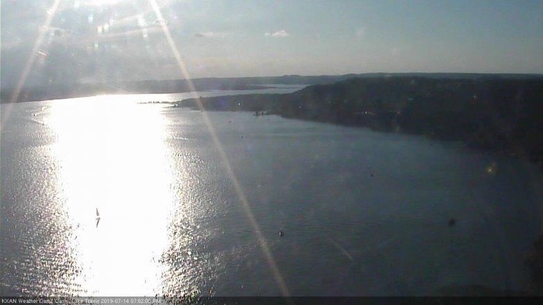 Lake Travis webcam, July 14, 2019 6:05 PM CT