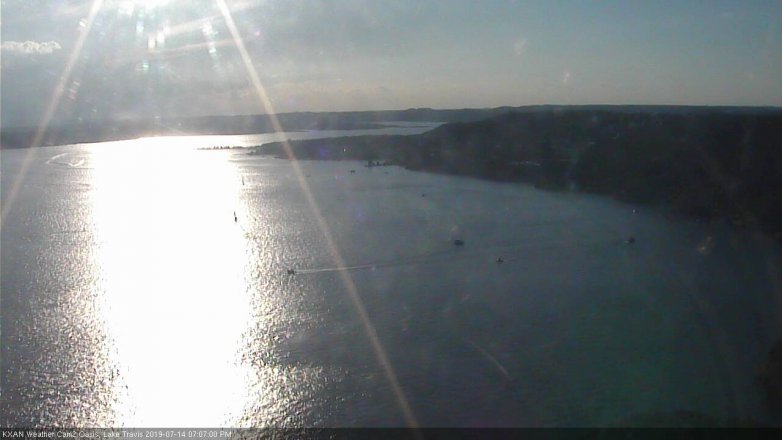 Lake Travis webcam, July 14, 2019 6:10 PM CT