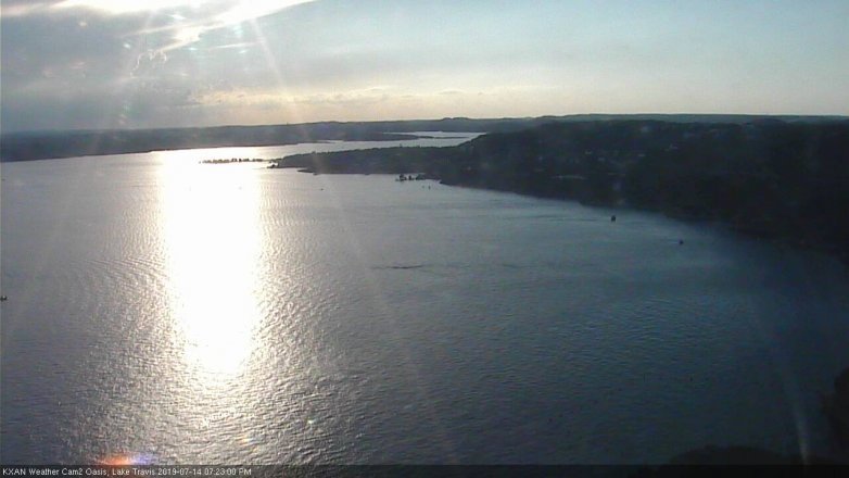 Lake Travis webcam, July 14, 2019 6:25 PM CT