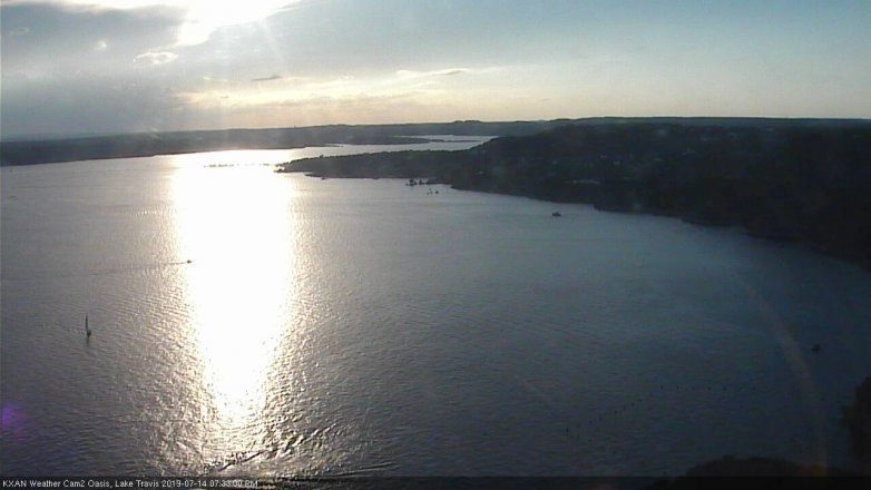 Lake Travis webcam, July 14, 2019 6:35 PM CT