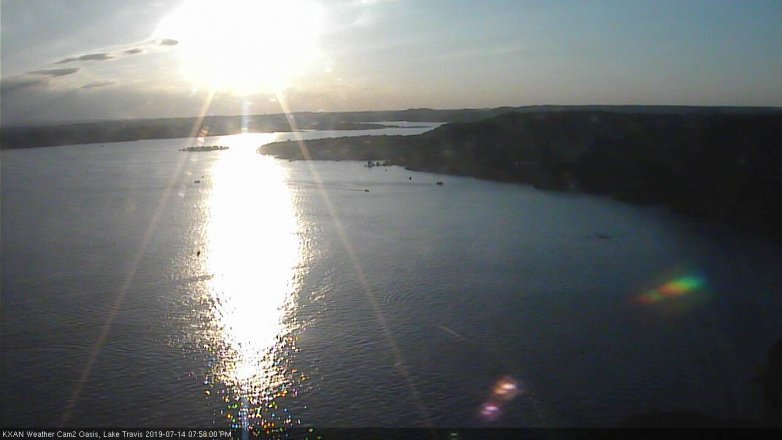 Lake Travis webcam, July 14, 2019 7:00 PM CT