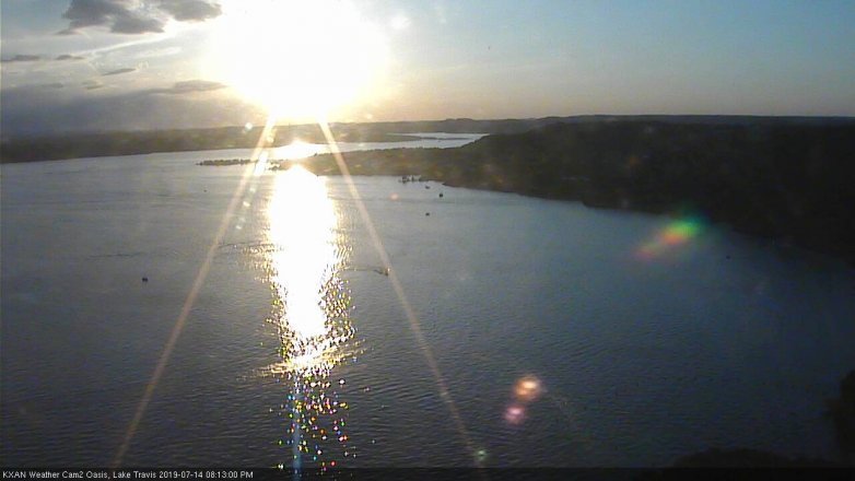 Lake Travis webcam, July 14, 2019 7:15 PM CT
