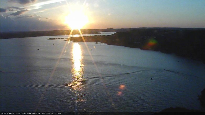 Lake Travis webcam, July 14, 2019 7:25 PM CT