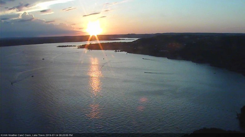 Lake Travis webcam, July 14, 2019 7:30 PM CT