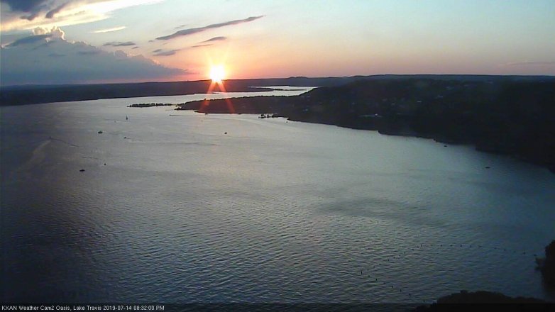 Lake Travis webcam, July 14, 2019 7:35 PM CT