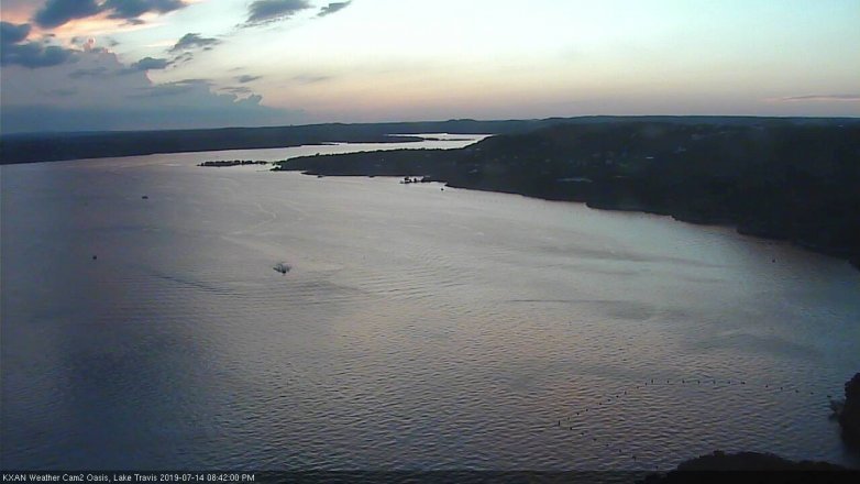 Lake Travis webcam, July 14, 2019 7:45 PM CT