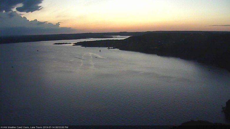 Lake Travis webcam, July 14, 2019 7:55 PM CT
