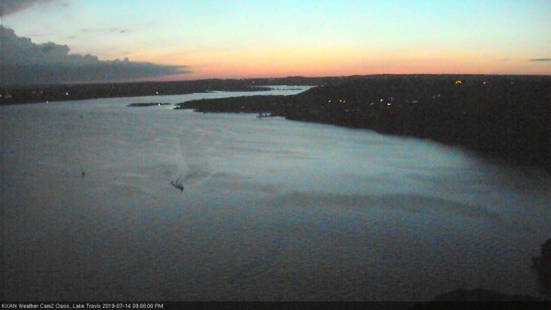 Lake Travis webcam, July 14, 2019 8:10 PM CT