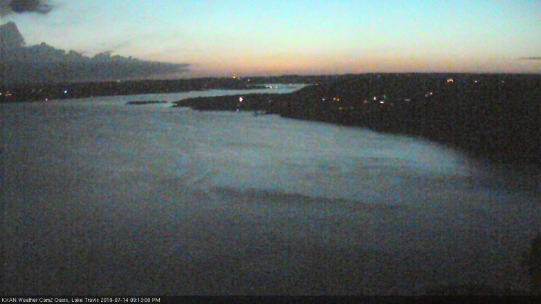 Lake Travis webcam, July 14, 2019 8:15 PM CT