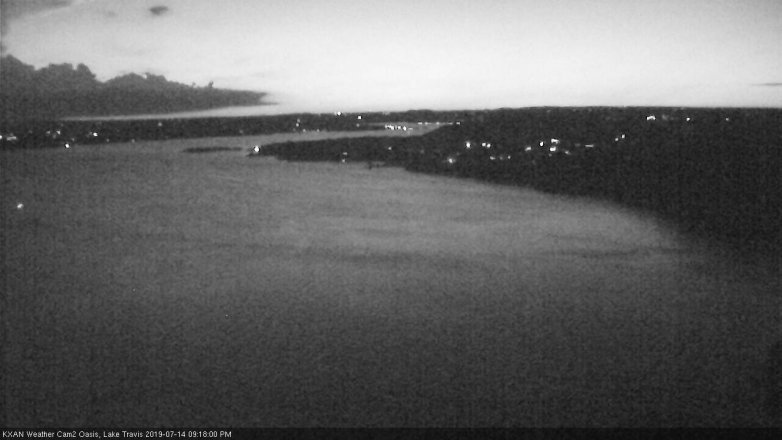 Lake Travis webcam, July 14, 2019 8:20 PM CT