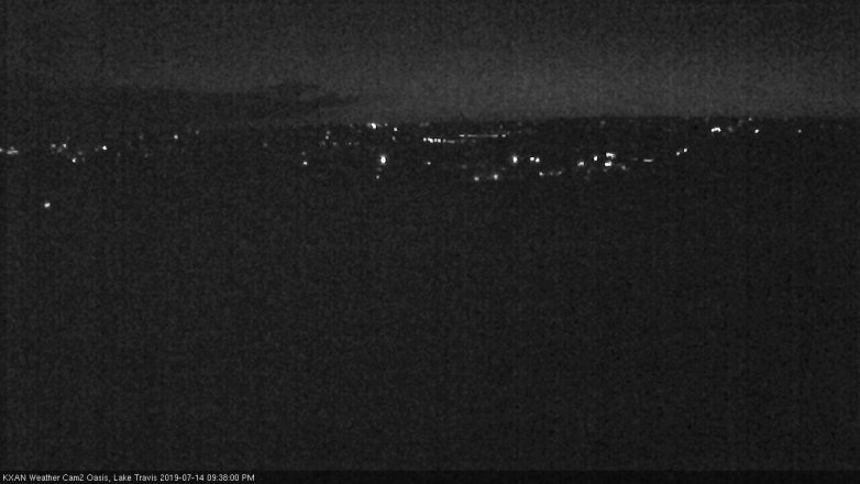 Lake Travis webcam, July 14, 2019 8:40 PM CT