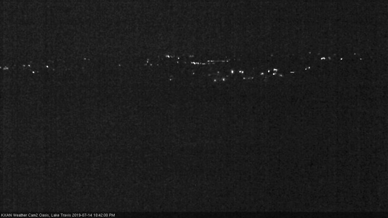 Lake Travis webcam, July 14, 2019 9:45 PM CT