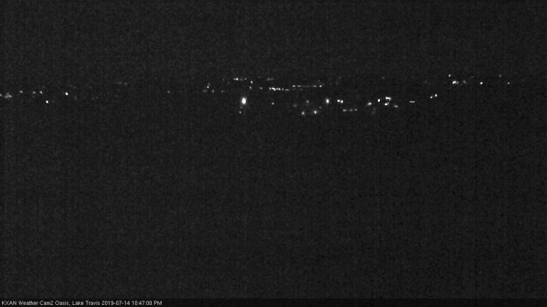 Lake Travis webcam, July 14, 2019 9:50 PM CT