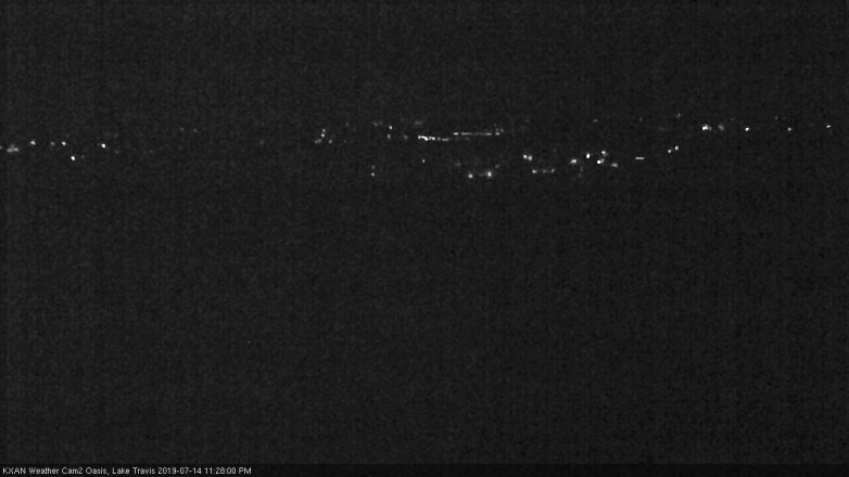 Lake Travis webcam, July 14, 2019 10:30 PM CT