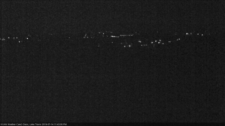 Lake Travis webcam, July 14, 2019 10:45 PM CT