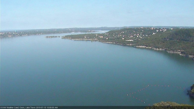 Lake Travis webcam, July 15, 2019 9:10 AM CT