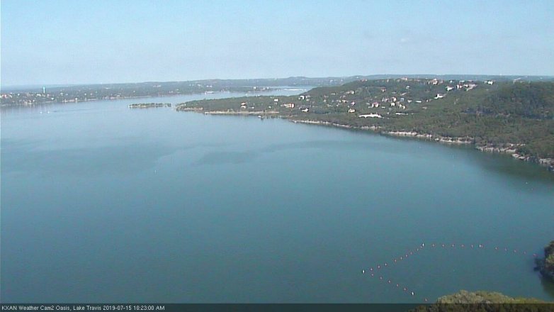 Lake Travis webcam, July 15, 2019 9:25 AM CT