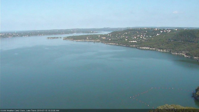 Lake Travis webcam, July 15, 2019 9:35 AM CT