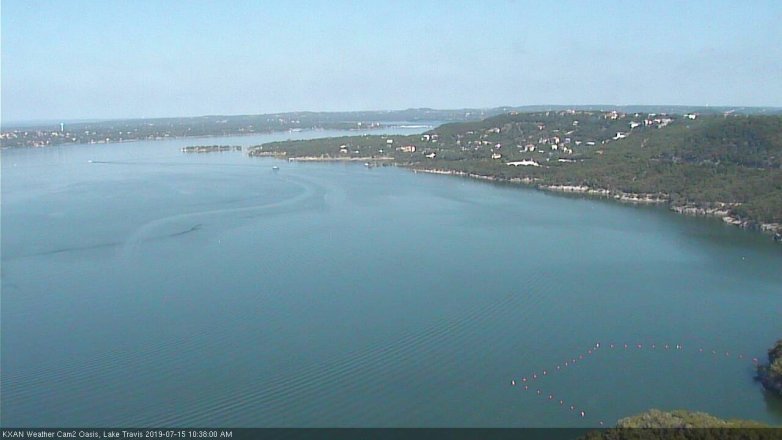 Lake Travis webcam, July 15, 2019 9:40 AM CT