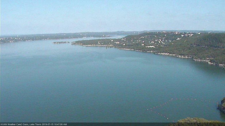Lake Travis webcam, July 15, 2019 9:50 AM CT