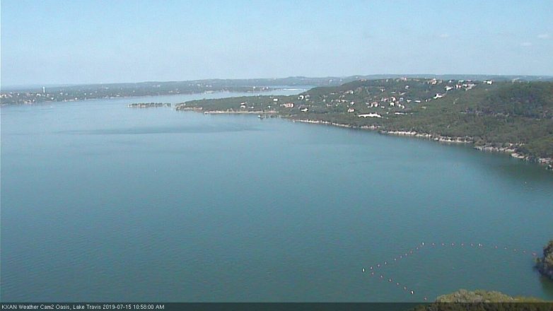 Lake Travis webcam, July 15, 2019 10:00 AM CT