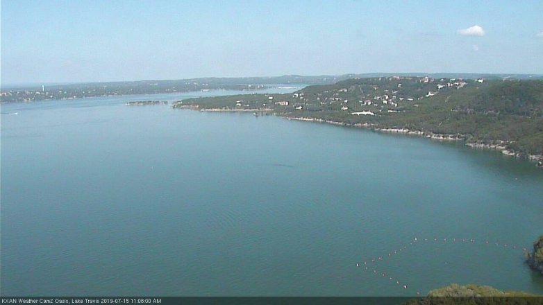 Lake Travis webcam, July 15, 2019 10:10 AM CT
