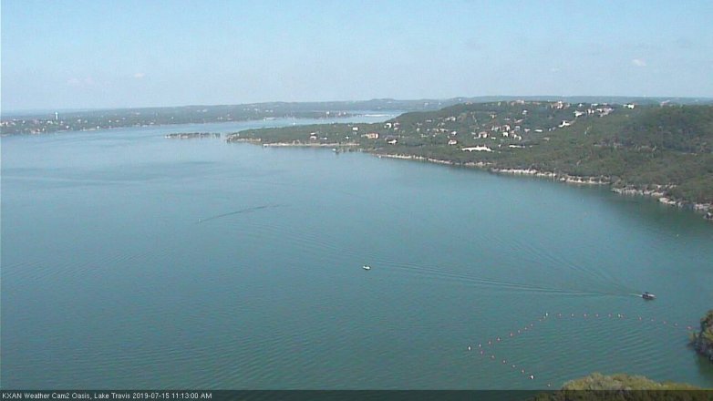 Lake Travis webcam, July 15, 2019 10:15 AM CT