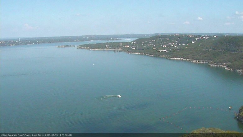 Lake Travis webcam, July 15, 2019 10:25 AM CT