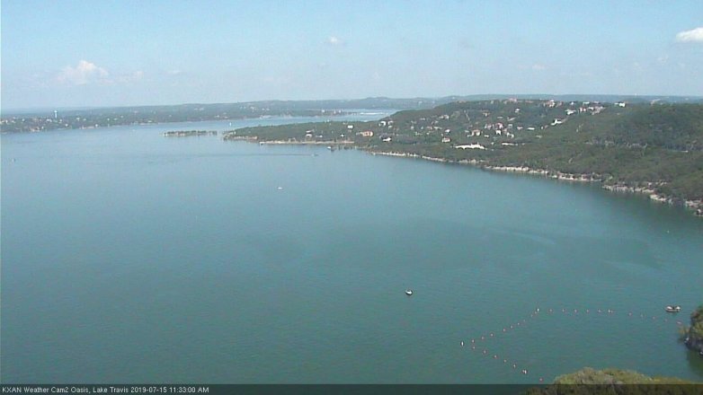 Lake Travis webcam, July 15, 2019 10:35 AM CT